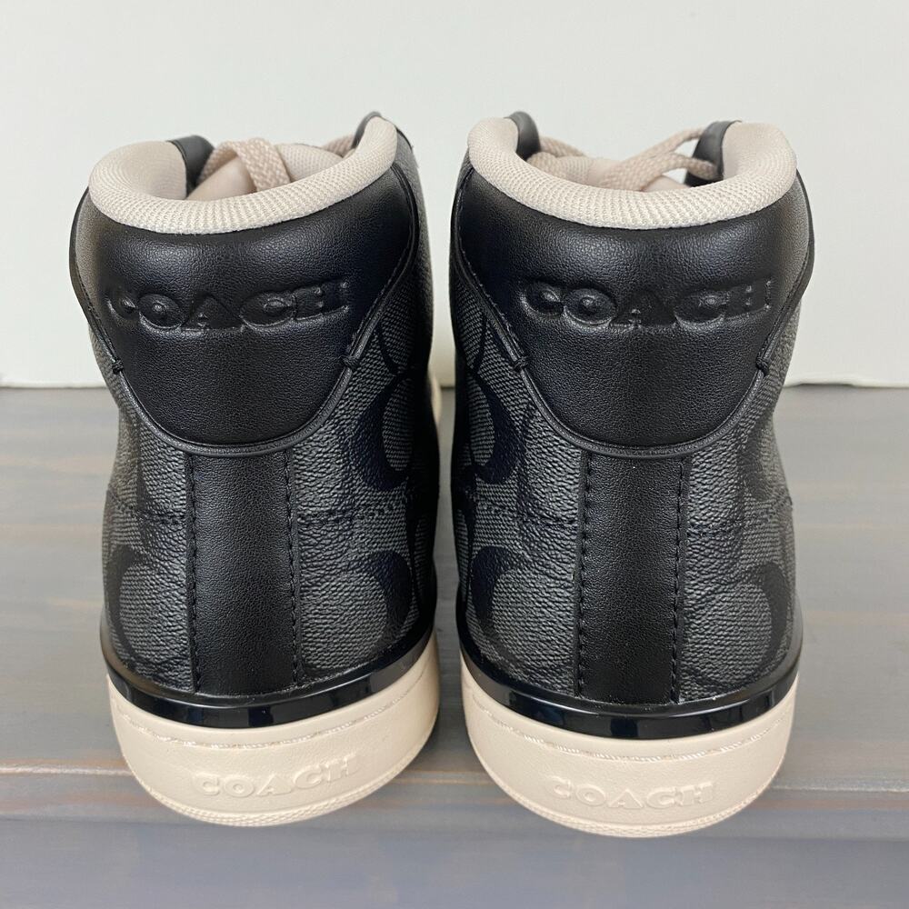 Coach Clip High Top Men’s Sneaker Charcoal Black G5385 Size 10D NWOB - Picture 6 of 11